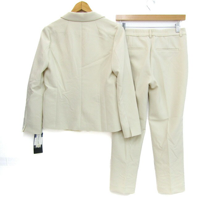 クードシャンス スーツ 上下セット 未使用 ジャケット パンツ 日本製 レディース 38/36サイズ クリーム色 COUP DE CHANCE 【中古】