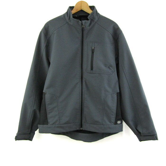 ディッキーズ ジップアップジャケット ジャンパー アウター メンズ Lサイズ グレー Dickies 【中古】