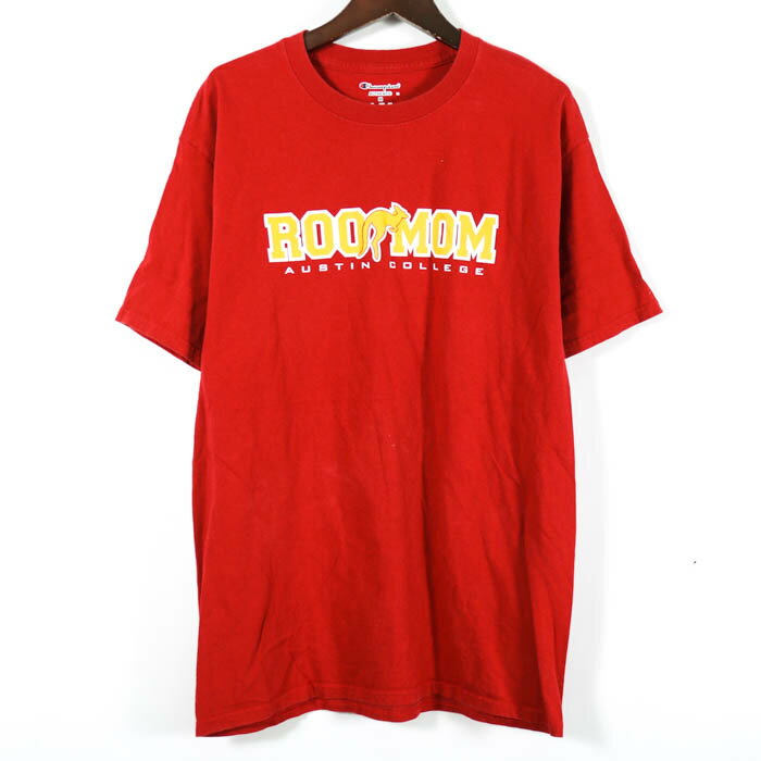 チャンピオン 半袖Tシャツ トップス オーセンティック アメリカ古着 ヴィンテージ メンズ Lサイズ レッド系 Champion 【中古】