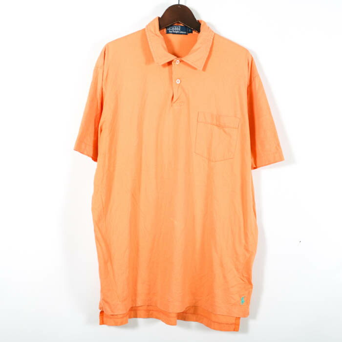 【39％OFFクーポン配布中】ポロバイラルフローレン ポロシャツ トップス アメリカ古着 ヴィンテージ メンズ Lサイズ オレンジ系 Polo by Ralph Lauren 【中古】