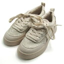 ザラ スニーカー ラインストーン シューズ 靴 キッズ 女の子用 31サイズ ベージュ ZARA 【中古】(4)