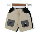 カステルバジャック ショートパンツ ボトムス 天使の羽 ベビー 男の子用 90サイズ 黒×ベージュ JC de CASTELBAJAC 【中古】