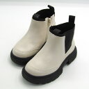 ザラ ブーティ ショートブーツ シューズ 靴 キッズ ベビー 女の子用 23サイズ ブラック/クリーム ZARA 【中古】(4)