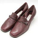 マドラス ローファーパンプス スクエアトゥ ブランド シューズ 靴 日本製 レディース 23.5サイズ ワインレッド madras 【中古】(4)