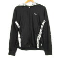 フィラ パーカー ジャージ フルジップ フード付 スポーツウエア アウター 大きいサイズ レディース LLサイズ ブラック系 FILA 【中古】