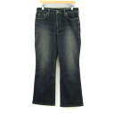 ミスエドウィン デニムパンツ フレアジーンズ ストレッチ ボトムス レディース 33×32サイズ グレー系 Miss EDWIN 【中古】(4)