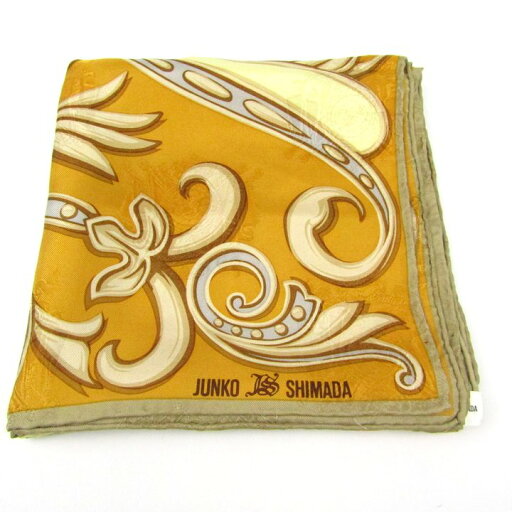 ジュンコシマダ スカーフ 総柄 シルク ブランド 小物 レディース イエロー系 JUNKO SIMADA 【中古】 ジュンコシマダ スカーフ 総柄 シルク ブランド 小物 レディース イエロー系 JUNKO SIMADA 【中古】