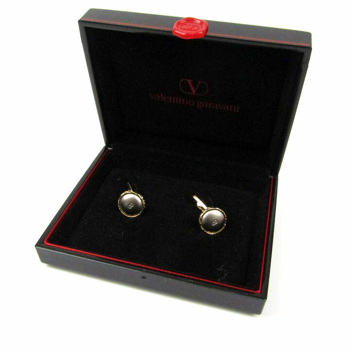 ヴァレンティノ・ガラヴァーニ カフス Vロゴ カフリンクス アクセサリー ブランド メンズ ゴールド Valentino Garavani 【中古】