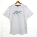 リーボック 半袖Tシャツ スポーツウエア トレーニングウエア トップス 大きいサイズ メンズ LLサイズ ホワイト系 Reebok 【中古】(4)