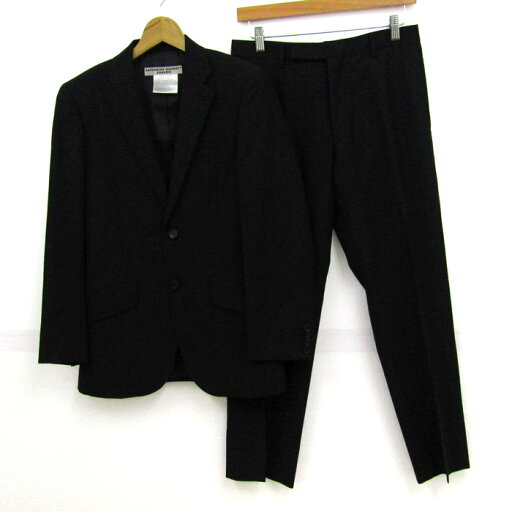 キャサリンハムネットロンドン スーツ セットアップ 上下セット ウール混 メンズ Sサイズ ブラック KATHARINE HAMNETT LONDON 【中古】 キャサリンハムネットロンドン スーツ セットアップ 上下セット ウール混 メンズ Sサイズ ブラック KATHARINE HAMNETT LONDON 【中古】