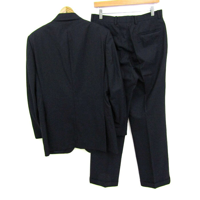 ダーバン スーツ セットアップ 上下セット ウール シルク混 日本製 メンズ 94A6サイズ ネイビー Durban 【中古】