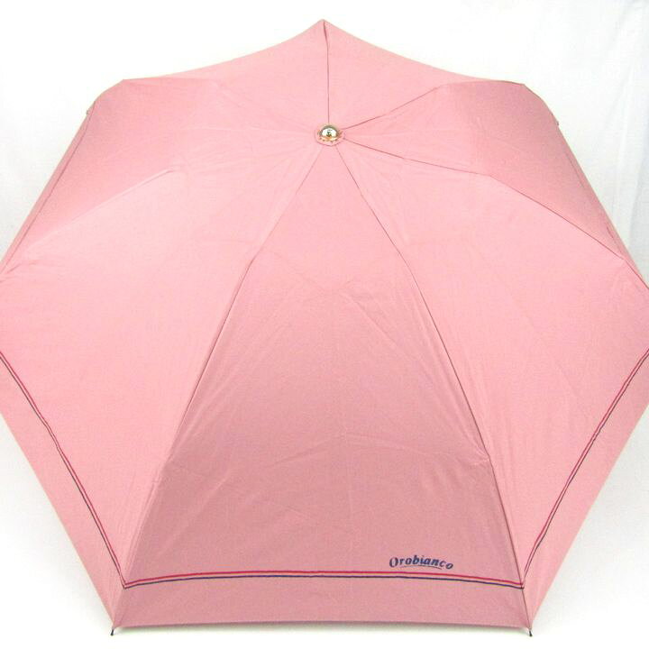 Thumbs-upのオロビアンコ 折りたたみ傘 ロゴ 収納時約22cm ブランド メンズ レディース ピンク Orobianco 【中古】｜アングル2