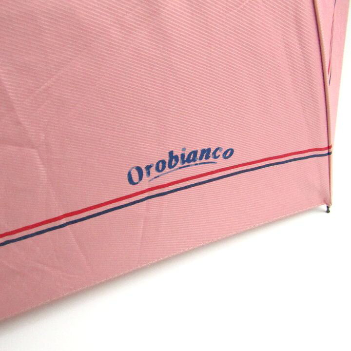 Thumbs-upのオロビアンコ 折りたたみ傘 ロゴ 収納時約22cm ブランド メンズ レディース ピンク Orobianco 【中古】｜アングル3