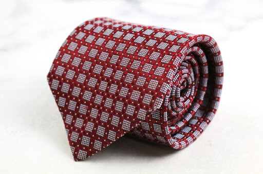 エルメネジルドゼニア ブランド ネクタイ 格子柄 スクエア柄 シルク PO メンズ レッド Ermenegildo Zegna 【中古】 エルメネジルドゼニア ブランド ネクタイ 格子柄 スクエア柄 シルク PO メンズ レッド Ermenegildo Zegna 【中古】