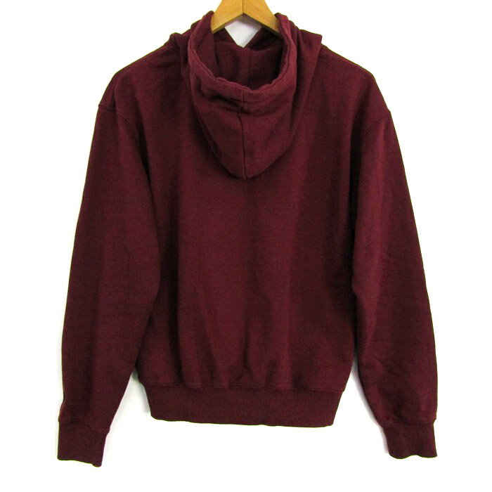 コンバース パーカー 長袖 スウェット スポーツウエア トップス メンズ Mサイズ ワインレッド CONVERSE 【中古】
