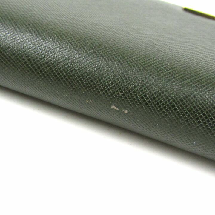 バルコス 長財布 L字ファスナー 小銭入れあり ウォレット ブランド レディース モスグリーン BARCOS 【中古】
