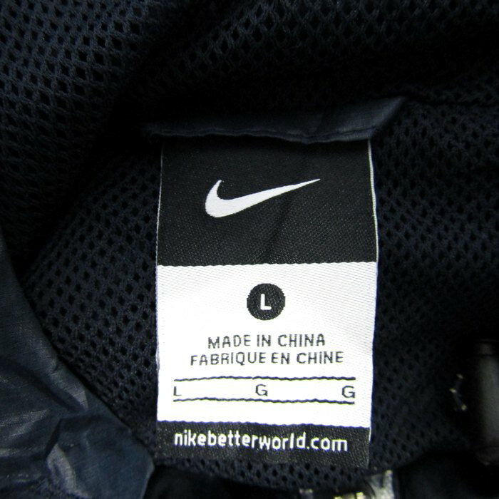 ナイキ パーカー ジャンパー アウター スポーツウエア メンズ Lサイズ 濃紺 NIKE 【中古】