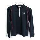 アディダス ジャージ ジャケット アウター プルオーバー スポーツウエア クライマ365 日本製 レディース Lサイズ ネイビー adidas 【中古】(4)