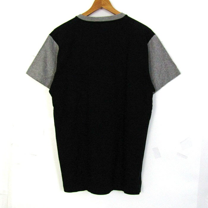ダナキャランニューヨーク 半袖シャツ トップス コットン100% メンズ Mサイズ グレー系×ブラック系 DKNY DONNA KARAN NEW YORK 【中古】