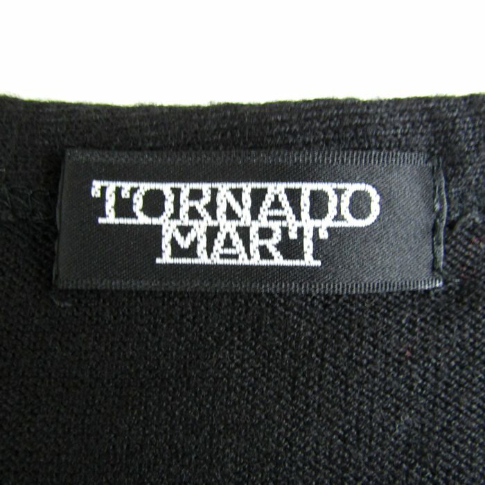 トルネードマート カーディガン Vネック 無地 トップス メンズ フリーサイズ ブラック系 TORNADO MART 【中古】