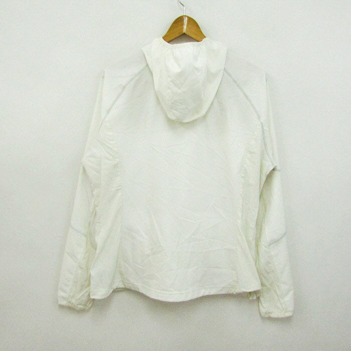 コロンビア パーカー トップス ジップアップ オムニシールド 大きいサイズ レディース XLサイズ ホワイト Columbia 【中古】