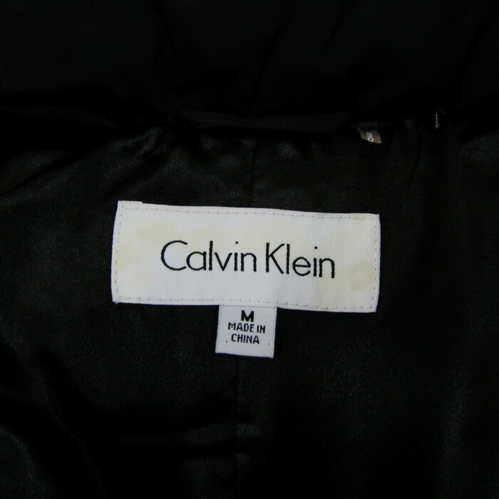 カルバンクライン ダウンジャケット ジャンパー アウター ダッフル レディース Mサイズ ブラック Calvin klein 【中古】