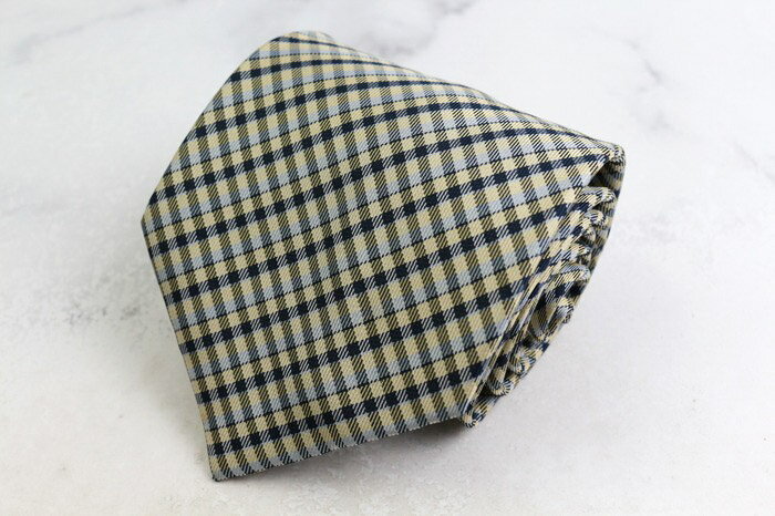 メンズクラブ ブランド ネクタイ チェック柄 格子柄 シルク PO メンズ ネイビー MEN'S CLUB 【中古】