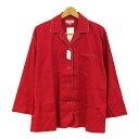 ダックス ルームウエア パジャマ コットン100% 日本製 レディース Mサイズ レッド系 DAKS 【中古】
