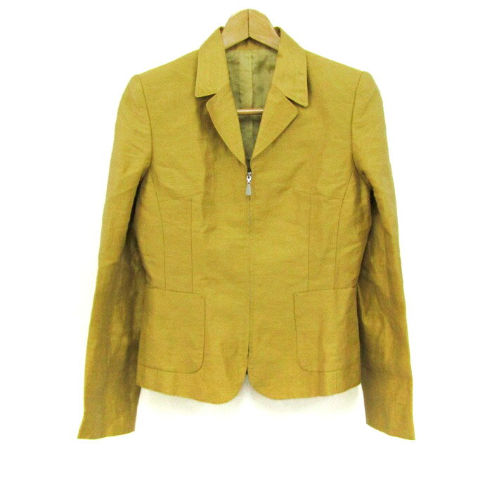 トラサルディ テーラードジャケット トップス アウター レディース 40サイズ イエロー系 TRUSSARDI 【中古】