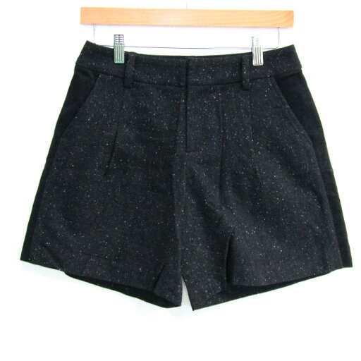 ジェイプレスレッドレーベル ショートパンツ ウール混 ボトムス レディース 7サイズ ブラック系 J.PRESS RED LABEL 【中古】 ジェイプレスレッドレーベル ショートパンツ ウール混 ボトムス レディース 7サイズ ブラック系 J.PRESS RED LABEL 【中古】