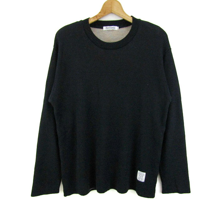 ランチスタンダード セーター トップス 長袖 クルーネック ニット レディース 3サイズ 黒 Ranch standard 【中古】(4)