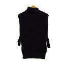 ジーナシス ニットベスト 未使用 ブランド トップス 黒 レディース Fサイズ ブラック JEANASiS 【中古】