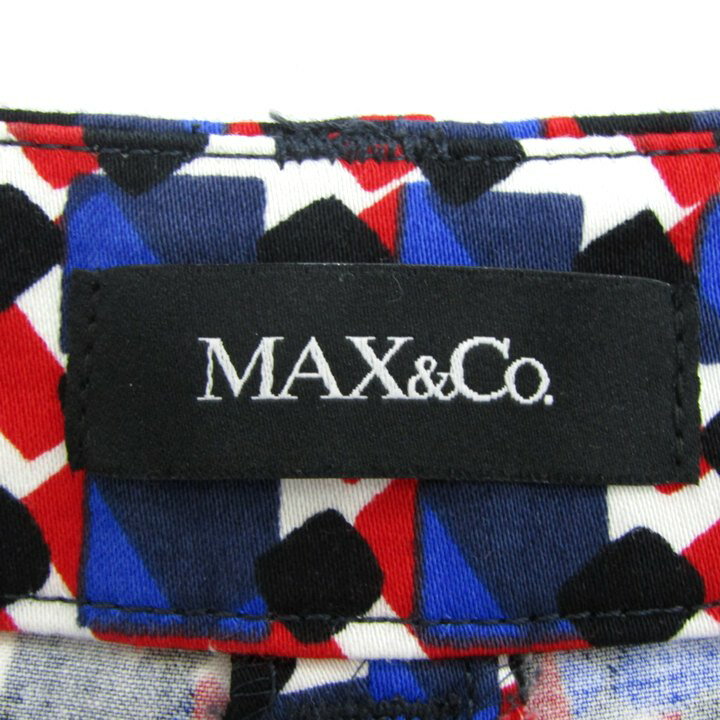 マックスアンドコー ショートパンツ ボトムス 総柄 大きいサイズ レディース 175/76Aサイズ 紺×赤×白 Max&Co. 【中古】