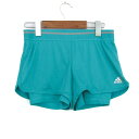 アディダス ショートパンツ ハーフパンツ スポーツウエア ストレッチ ボトムス レディース Mサイズ ブルー系 adidas 【中古】(4)