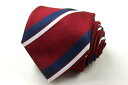 ポロクラブ ブランド ネクタイ サンタバーバラ ストライプ柄 PO メンズ ワインレッド POLO CLUB 【中古】