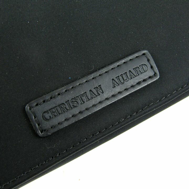 クリスチャンオジャール 二つ折り財布 小銭入れあり ウォレット ブランド レディース ブラック CHRISTIAN AUJARD 【中古】