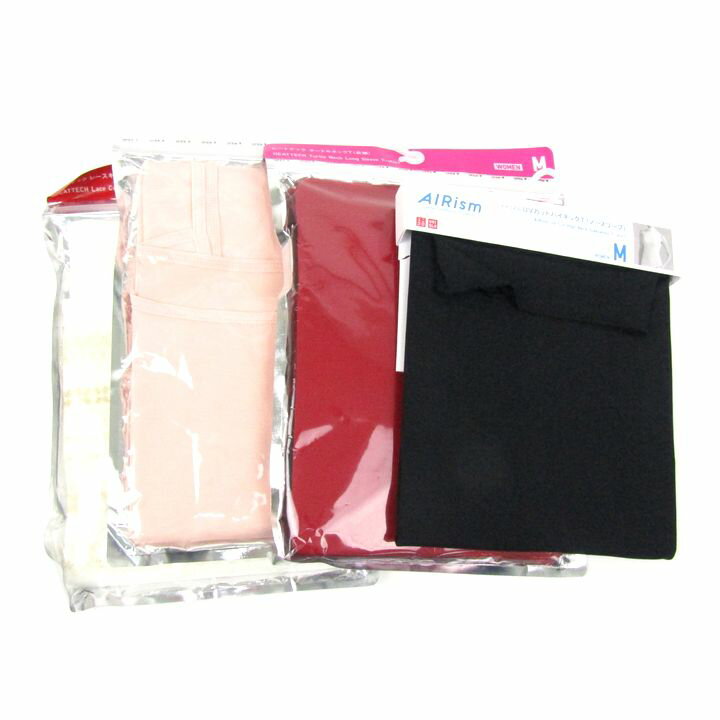 ユニクロ ヒートテック エアリズム インナーウエア 4点セット 未使用 Mサイズ キャミソールなど まとめて レディース UNIQLO 【中古】のサムネイル