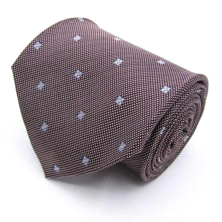 ジェームスクラブ ブランド ネクタイ シルク 小紋柄 総柄 PO メンズ グレー JAMUS CLUB 【中古】