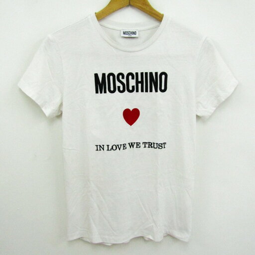 モスキーノティーン 半袖Tシャツ クルーネック トップス キッズ 女の子用 フリーサイズ ホワイト MOSCHINO TEEN 【中古】 モスキーノティーン 半袖Tシャツ クルーネック トップス キッズ 女の子用 フリーサイズ ホワイト MOSCHINO TEEN 【中古】