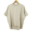 【最大50%OFFクーポン7月19日20:00~7月26日01:59まで】ジャーナルスタンダード 半袖Tシャツ トップス ドロップショルダー コットン レディース Fサイズ ベージュ JOURNAL STANDARD 【中古】