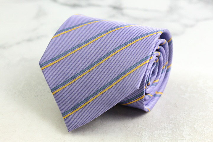 クラブラメール ブランド ネクタイ ストライプ柄 シルク PO メンズ ブルー CLUB LAMER 【中古】(4)