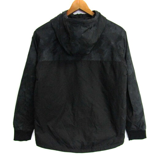 アディダスゴルフ パーカー アウター 中綿ジャケット ジャンパー スポーツウエア メンズ Sサイズ 黒×グレー adidas GOLF 【中古】