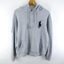 ポロバイラルフローレン パーカー トップス スウェット ビッグポニーロゴ メンズ Lサイズ グレー Polo by Ralph Lauren 【中古】(4)