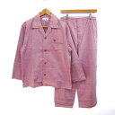 ミラショーン セットアップ 上下セット パジャマ 部屋着 ルームウェア メンズ Mサイズ ピンク mila schon 【中古】