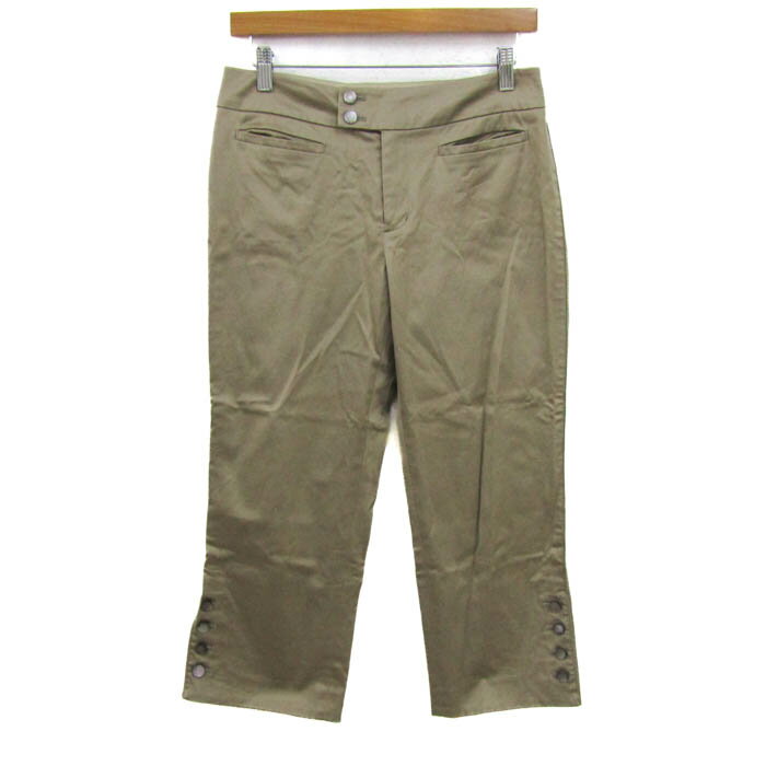 コーニス クロップドパンツ ボトムス シルク混 ストレッチ レディース 40サイズ ベージュ cornice 【中古】