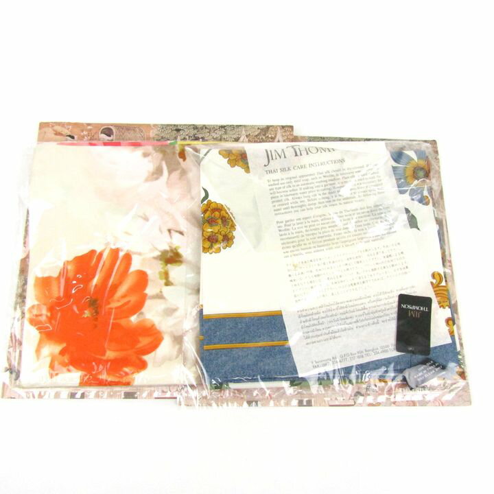 【全品39％OFFクーポン配布中】ジムトンプソン スカーフ 2点セット 未使用 シルク まとめて ブランド ..