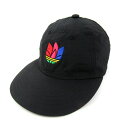 アディダス キャップ 帽子 スポーツウエア ブランド 黒 メンズ W/54cmサイズ ブラック adidas 【中古】