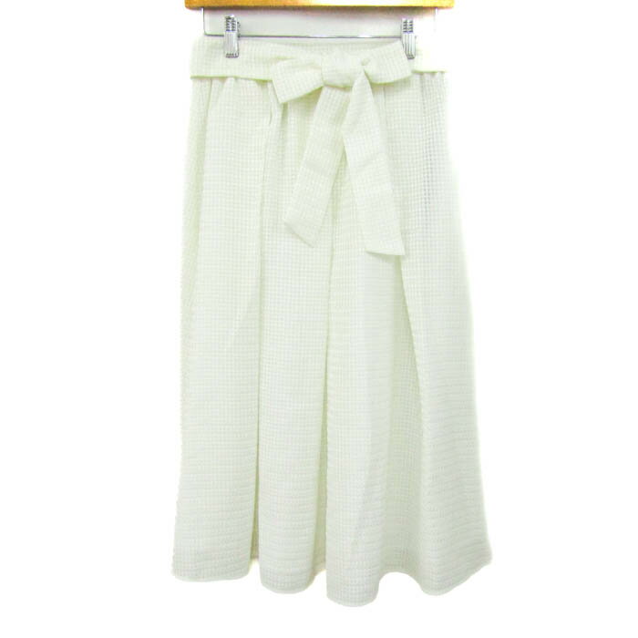 【全品39％OFFクーポン配布中】アーバンヒムス スカート 未使用 ブランド ボトムス 白 レディース Mサイズ ホワイト UBN HYMNS 【中古】(4)