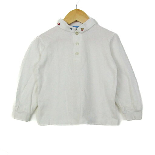 ファミリア ポロシャツ トップス 長袖 コットン 日本製 キッズ 男の子用 110サイズ ホワイト Familiar 【中古】 ファミリア ポロシャツ トップス 長袖 コットン 日本製 キッズ 男の子用 110サイズ ホワイト Familiar 【中古】