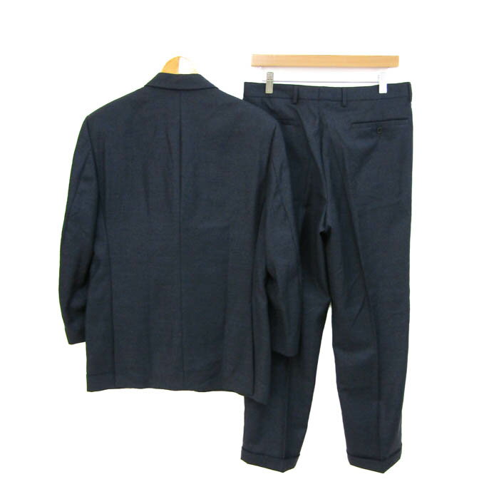 アンジェリコ スーツ セットアップ 上下セット ウール イタリア製 メンズ 48サイズ ネイビー ANGELICO 【中古】